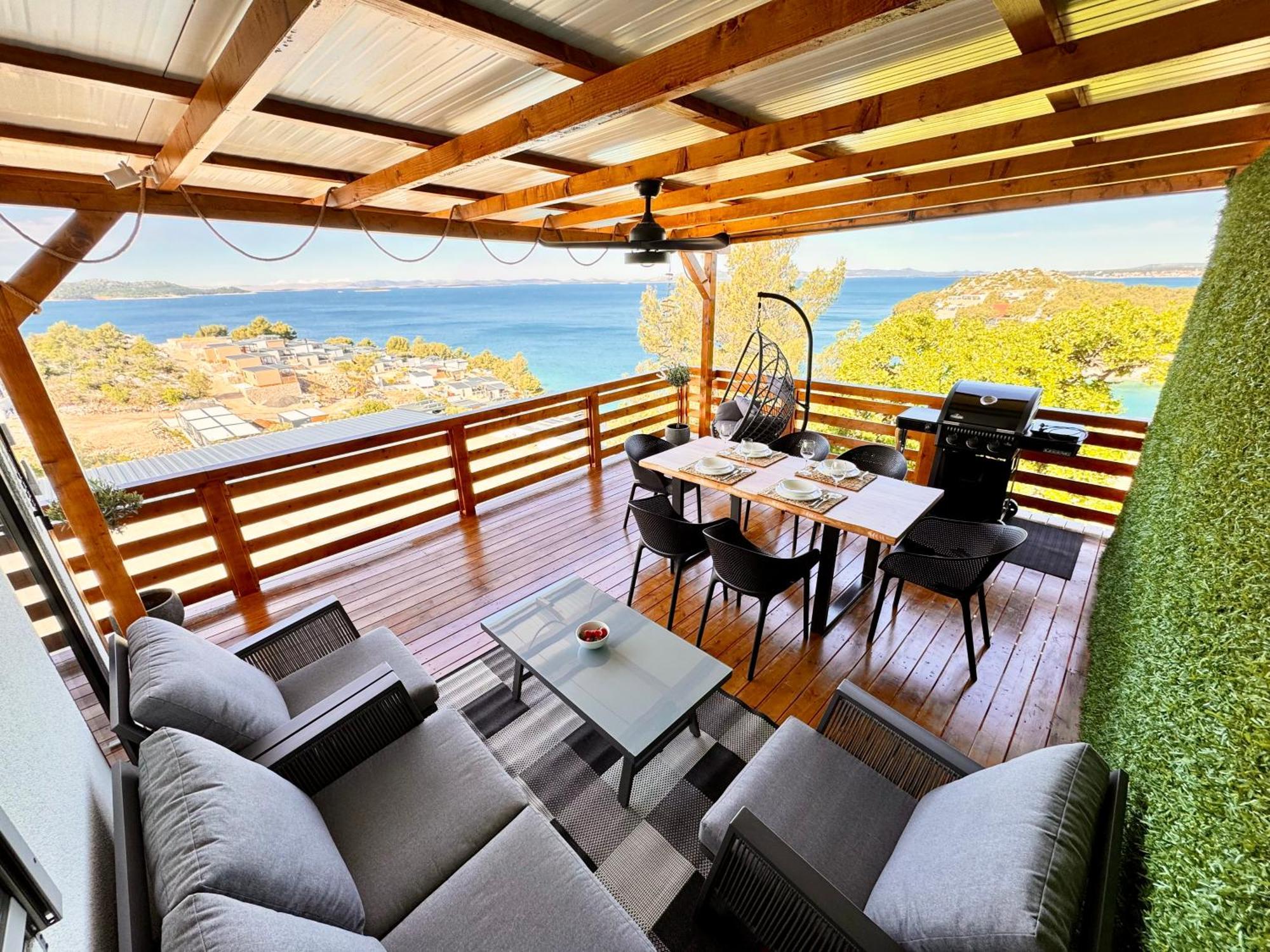 D-View Premium Mobile Home - Panoramic Seaview - 150 M From Beach, Free Parking Drage Exterior photo
